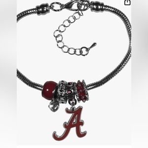 Alabama Crimson Tide eurobead charm bracelet